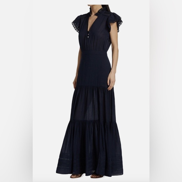 Veronica Beard - Satori Maxi Dress in Ink - Picture 4 of 10